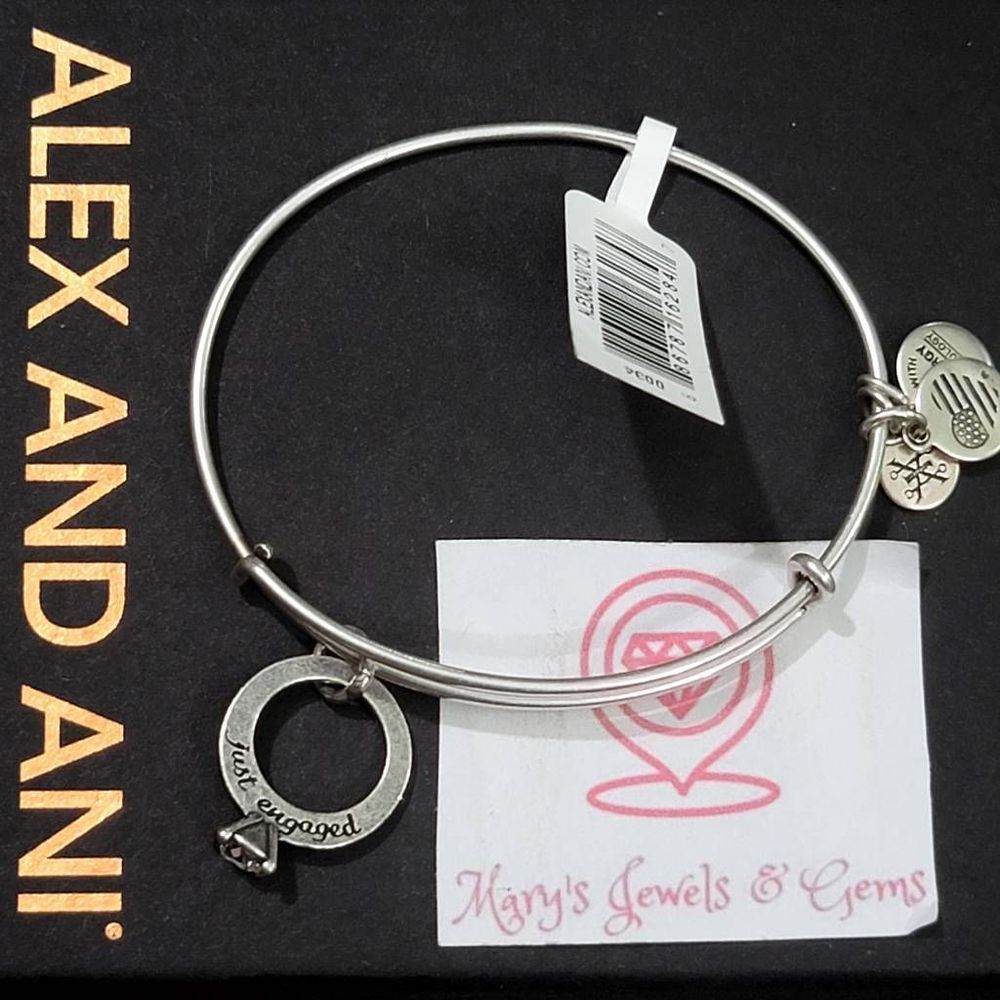 Alex and Ani JUST ENGAGED Charm Bangle Bracelet